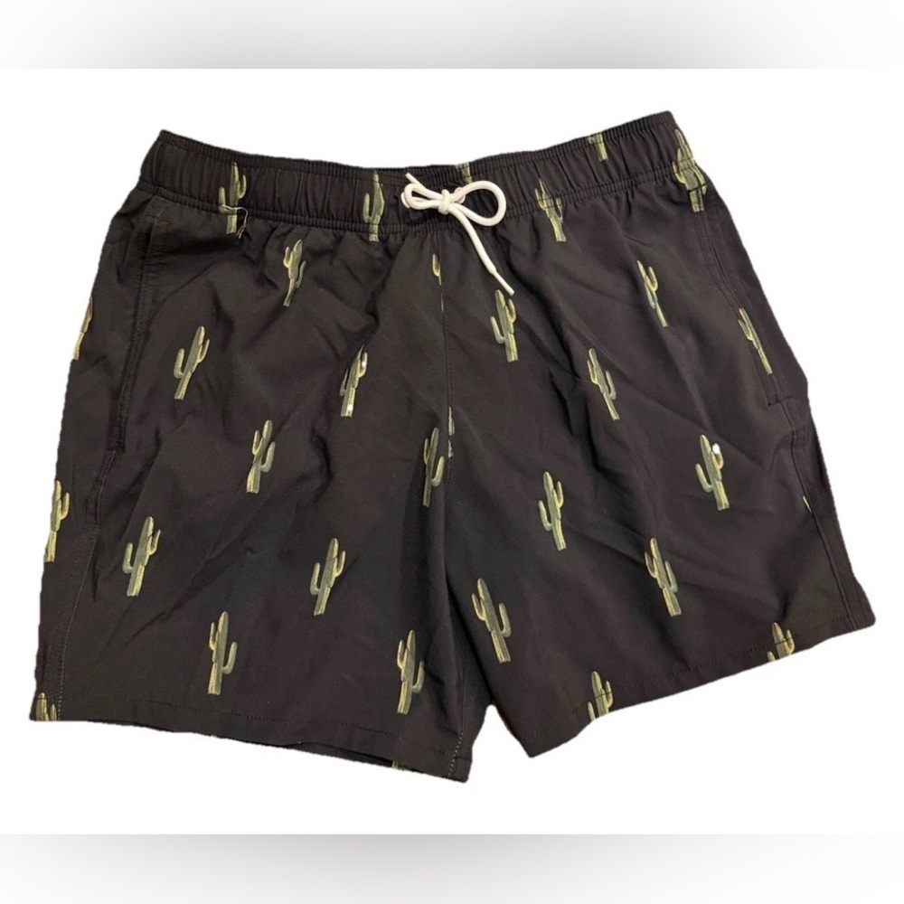 Hollister Board Swim Shorts Black Cactus Quick Dry Pockets M